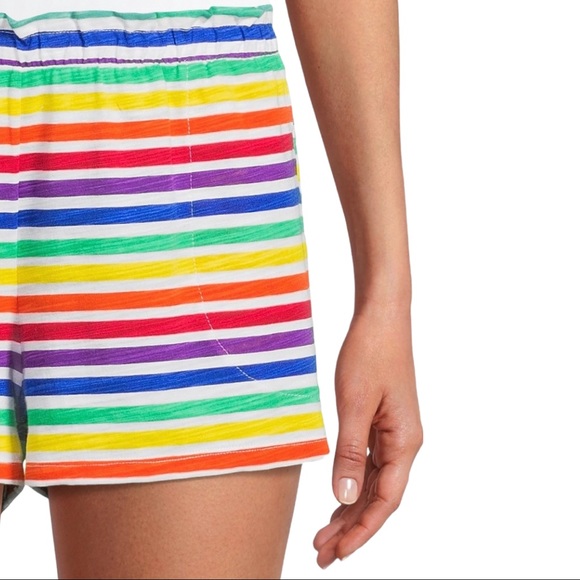 Secret Treasures size small white & rainbow tank & large rainbow shorts set NWT - Picture 16 of 16